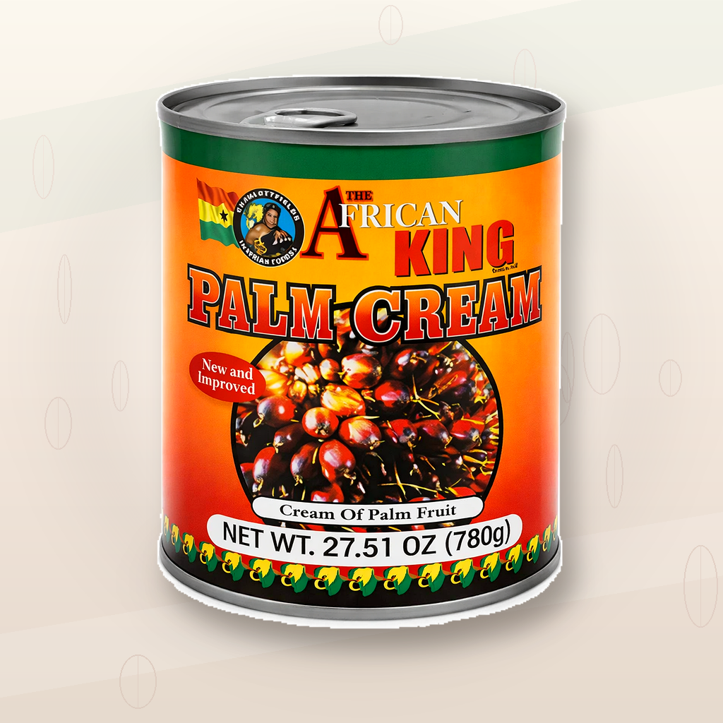 African King Palm Cream – Cream of Palm Fruit (27.51 oz / 780g) | Authentic West African Palm Nut Cream for Banga Soup, Palm Nut Soup, Egusi, Ofe Akwu, Ghanaian & Nigerian Traditional Dishes | Ready to Cook Canned Palm Fruit Extract