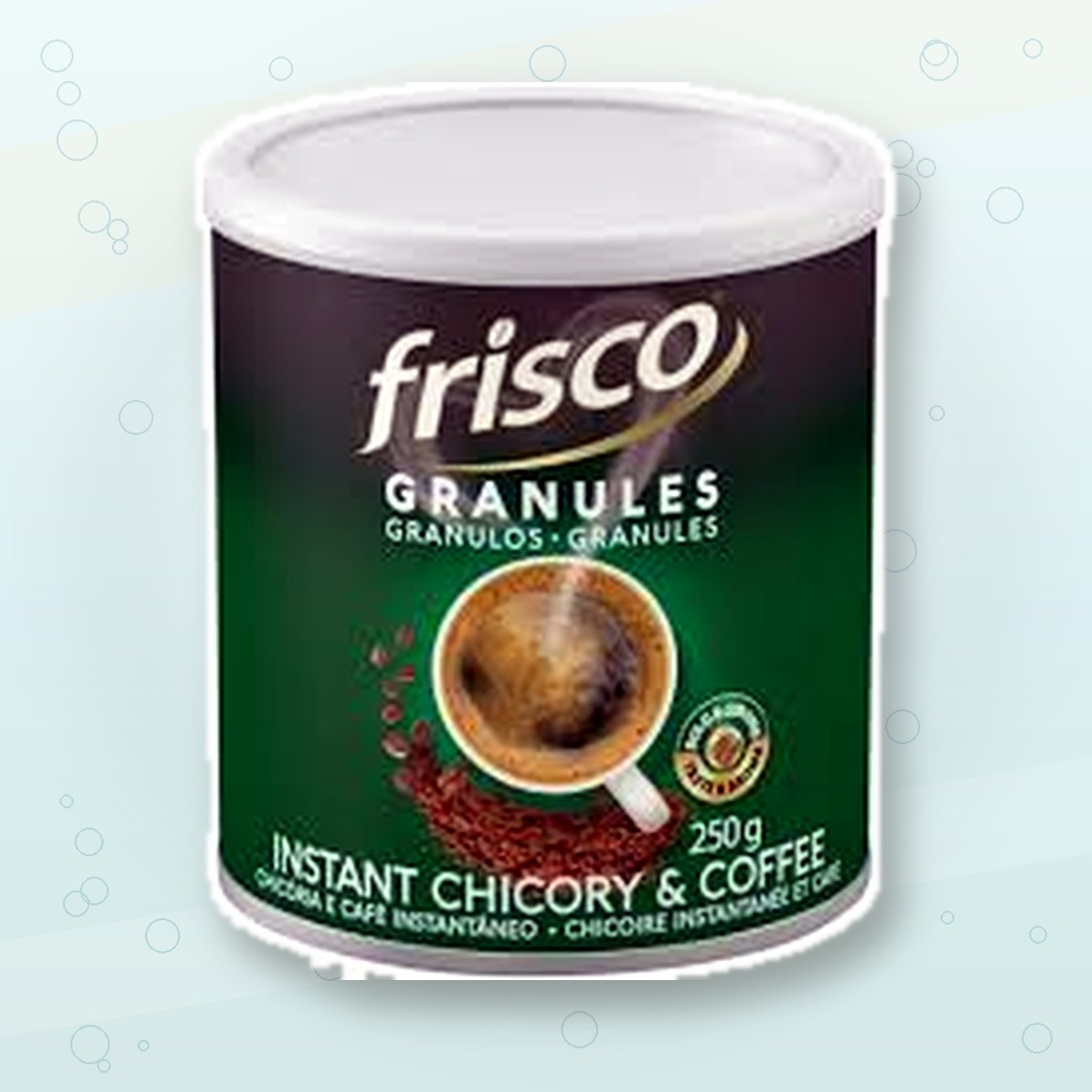 Frisco Granules Instant Chicory Coffee Tin 250g | Smooth Rich Coffee Alternative Naturally Caffeine Free Hot Beverage Pantry Essential