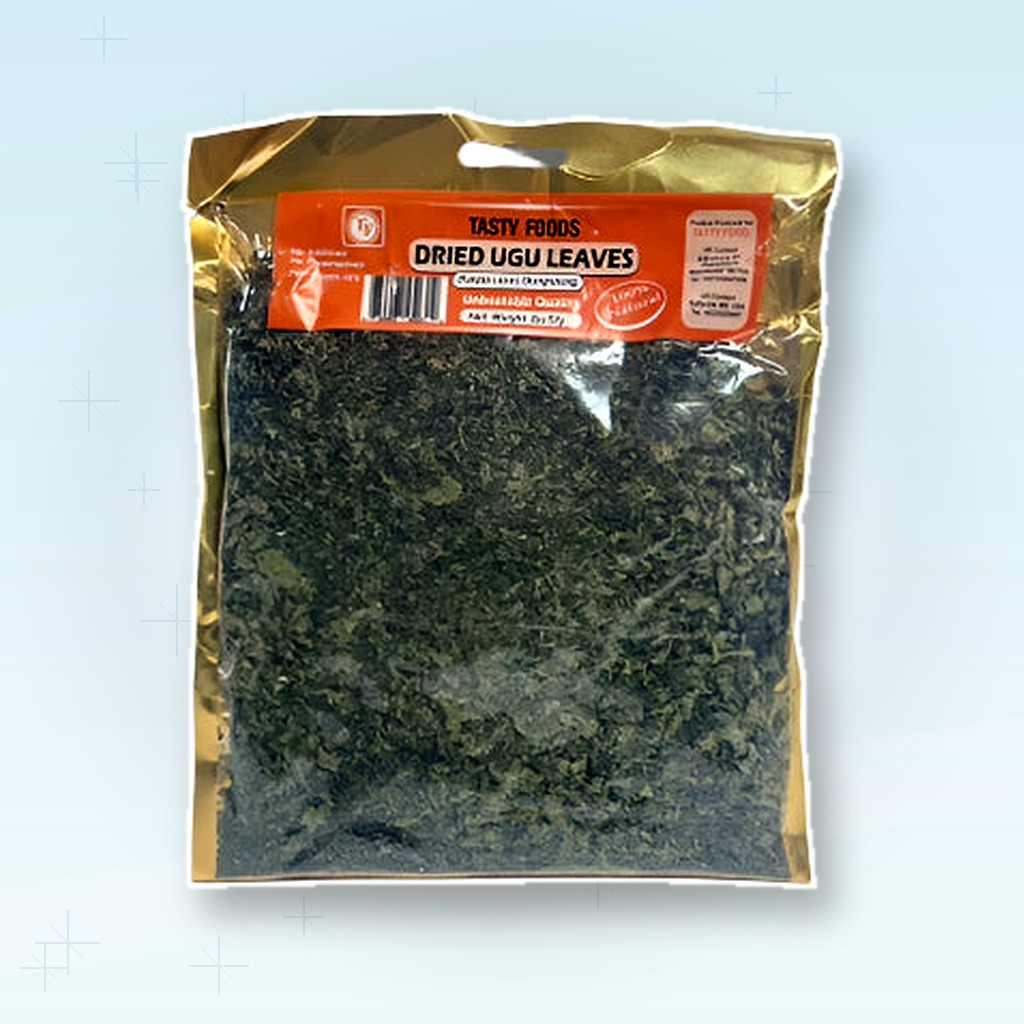Dried Ugu Leaves | Fluted Pumpkin Leaves – 100% Natural African Vegetable for Egusi Soup, Ogbono, Stews & Traditional Nigerian Cooking | Rich in Iron, Fiber & Vitamins | Sun-Dried | 50g Pack