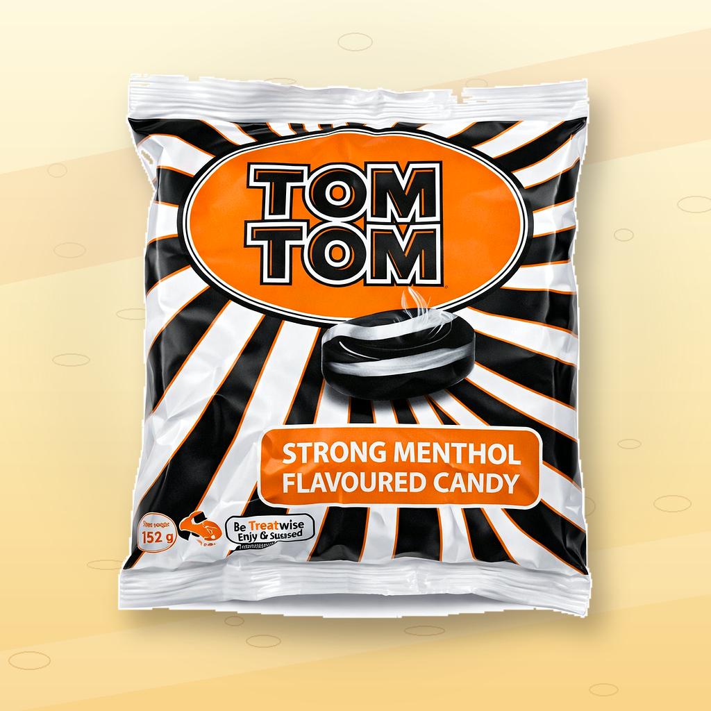 TomTom Strong Menthol Flavoured Candy 152g | Extra Strong Mint Candy | Refreshing Menthol Lozenges | Breath Freshening Hard Candy | Cooling Mint Candy for Throat Relief, Travel, Office & Daily Use