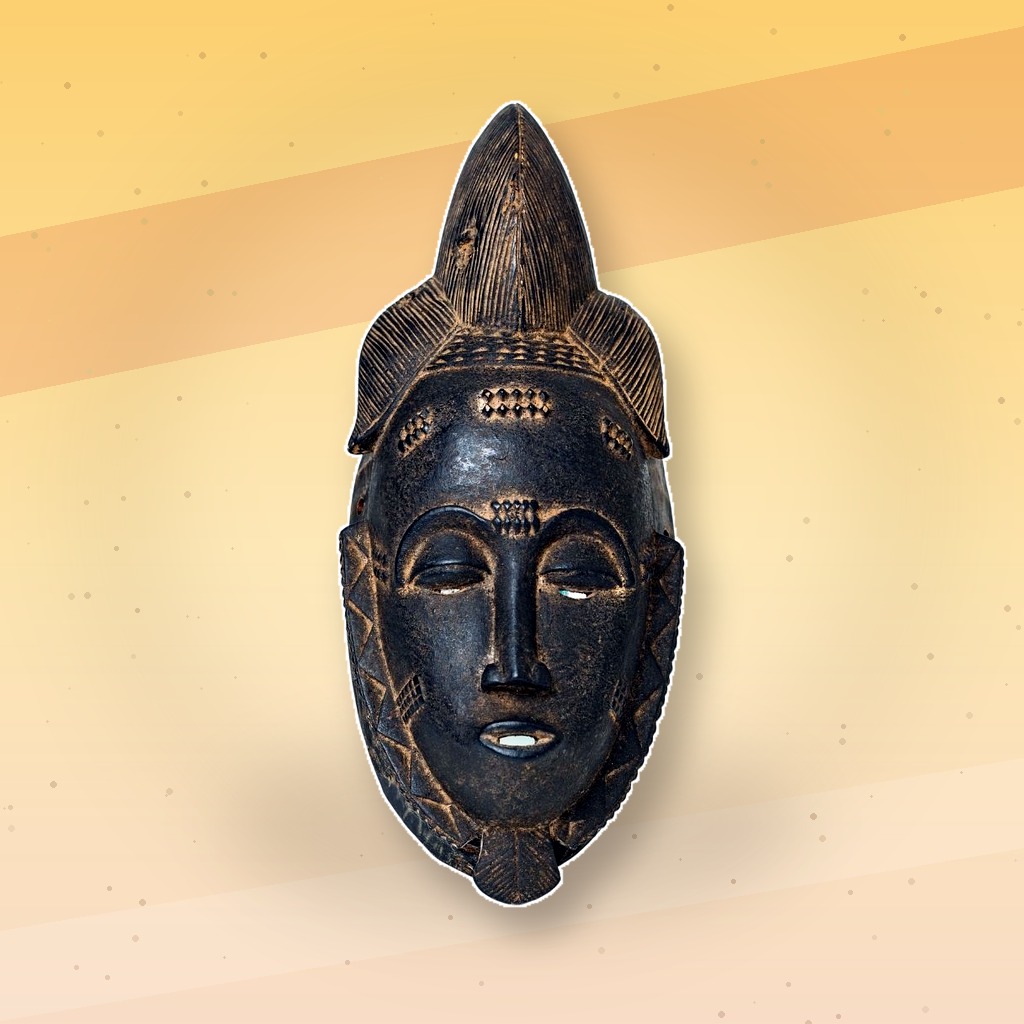 African Wood Mask No. 0