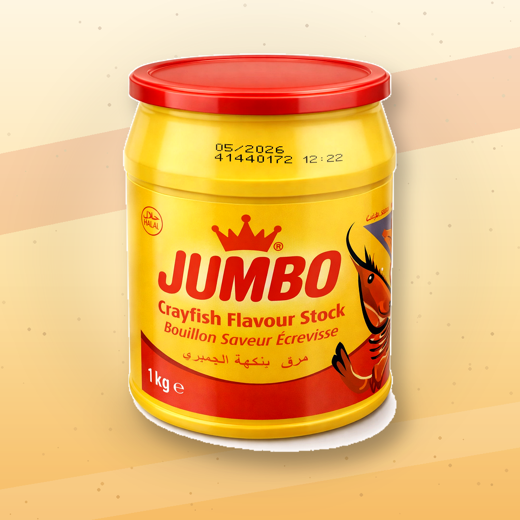 JUMBO Crayfish Flavour Stock 1kg | Authentic African Crayfish Bouillon Powder | Rich Umami Seafood Seasoning for Soups, Stews, Rice, Jollof, Egusi, Sauces & Marinades | Halal Certified Bulk Catering Size