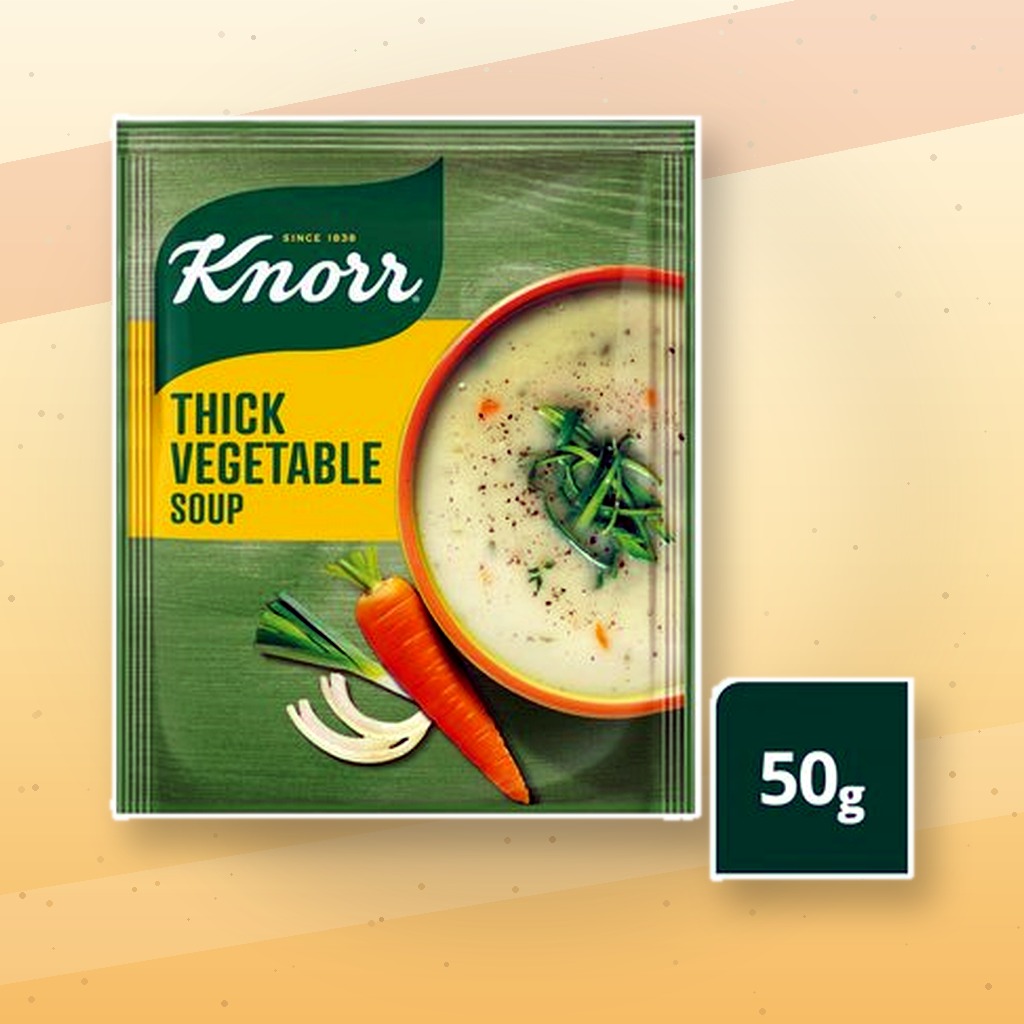 Knorr Thick Vegetable Soup Mix 50g | Instant Dehydrated Vegetable Soup Powder | Rich Creamy Flavor with Real Vegetables | Quick & Easy Soup Base for Lunch or Dinner | Comfort Food, Pantry Staple, Vegetarian Friendly