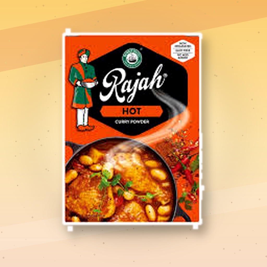 Rajah Hot Curry Powder – Authentic Spicy Indian Curry Spice Blend – Bold Heat & Rich Aroma – Perfect for Chicken Curry, Goat, Lamb, Beef, Seafood, Vegetables, Rice & Stews – Traditional South Asian & Caribbean Cooking