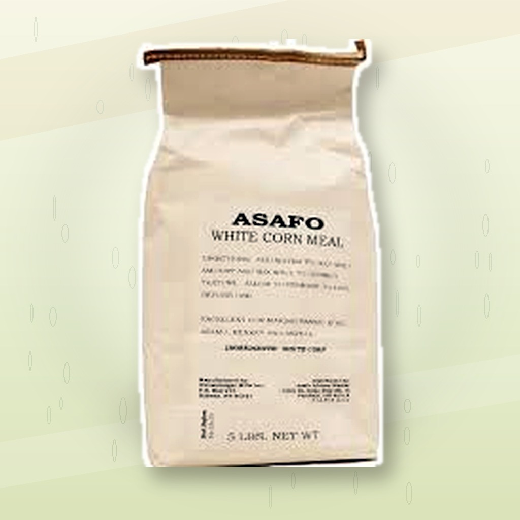 Asafo White Corn Meal 5 lb (80 oz) – Premium African & Caribbean Cornmeal Flour – Finely Ground White Maize Meal for Fufu, Banku, Ugali, Sadza, Pap, Kenkey, Corn Porridge, Baking & Traditional Dishes