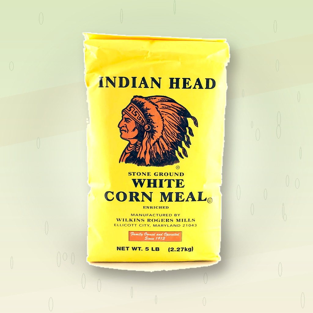 Indian Head Stone Ground White Corn Meal – Premium Enriched Corn Meal for Authentic Cooking & Baking | 5 lb (2.27 kg)